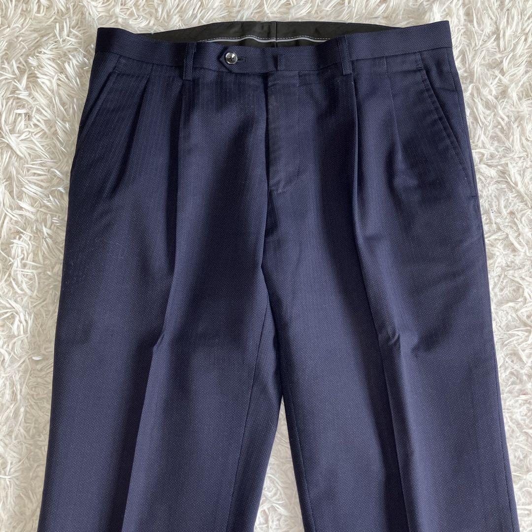 ◎美品 PSFA プレミアムライン A6 ネイビー スリーピース 高見えスーツ1