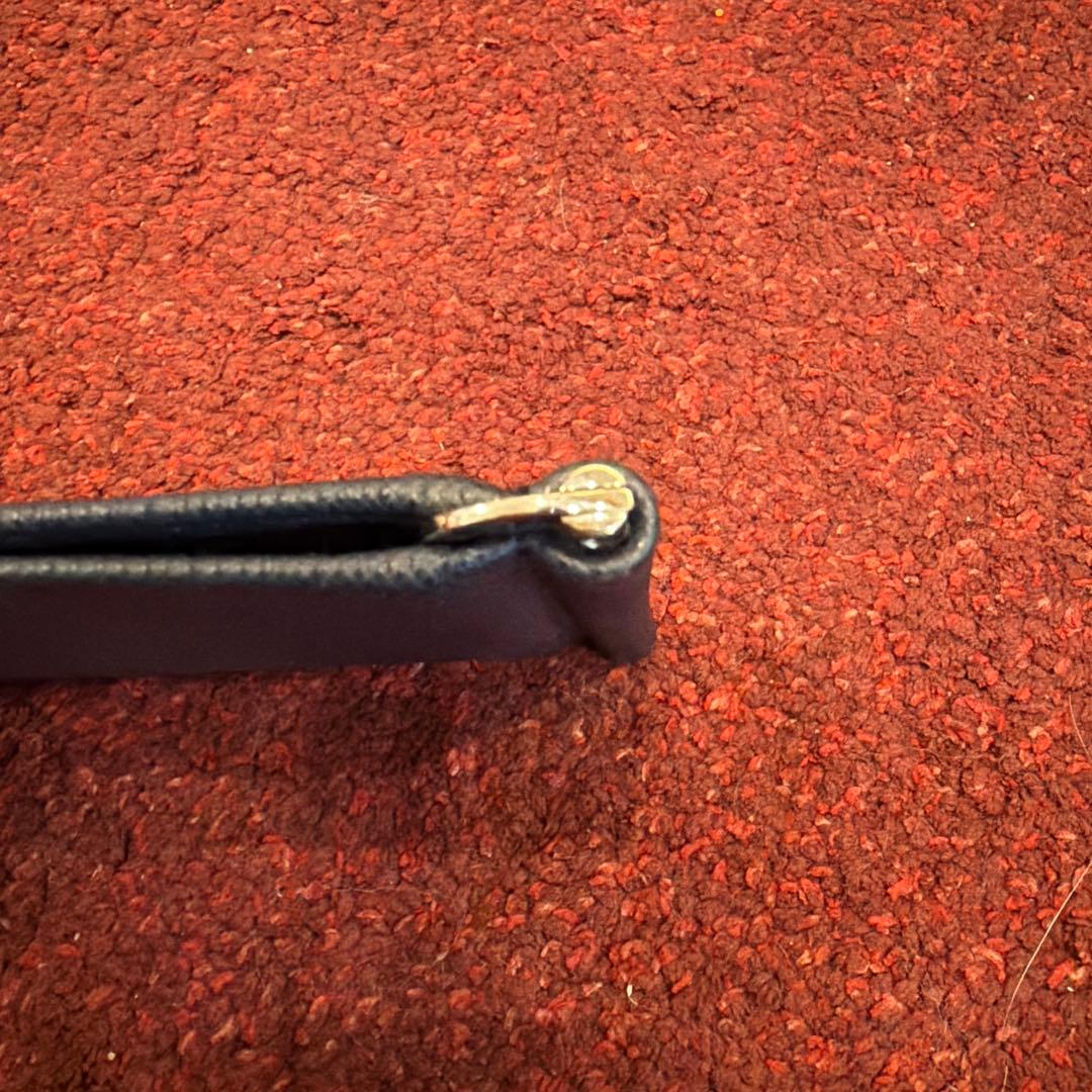 PRADA ネイビーレザー マネークリップ