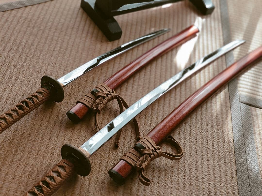 刀掛け付き模造刀大小セット