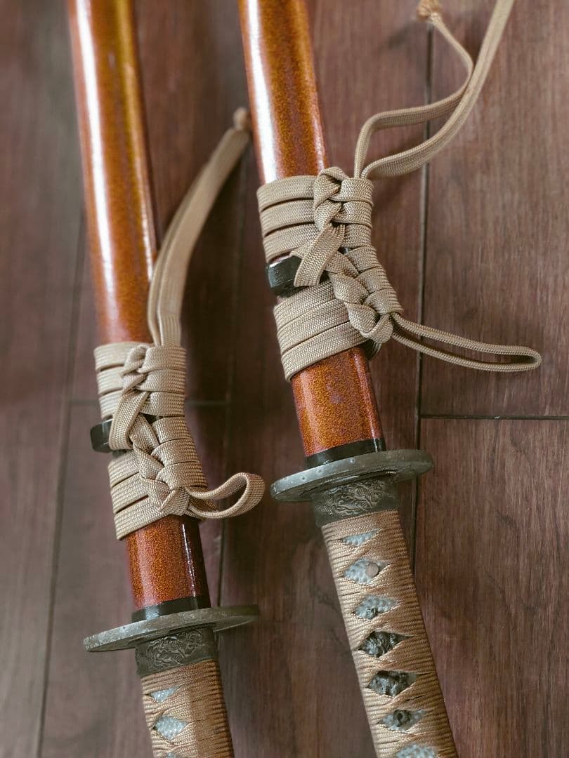 刀掛け付き模造刀大小セット