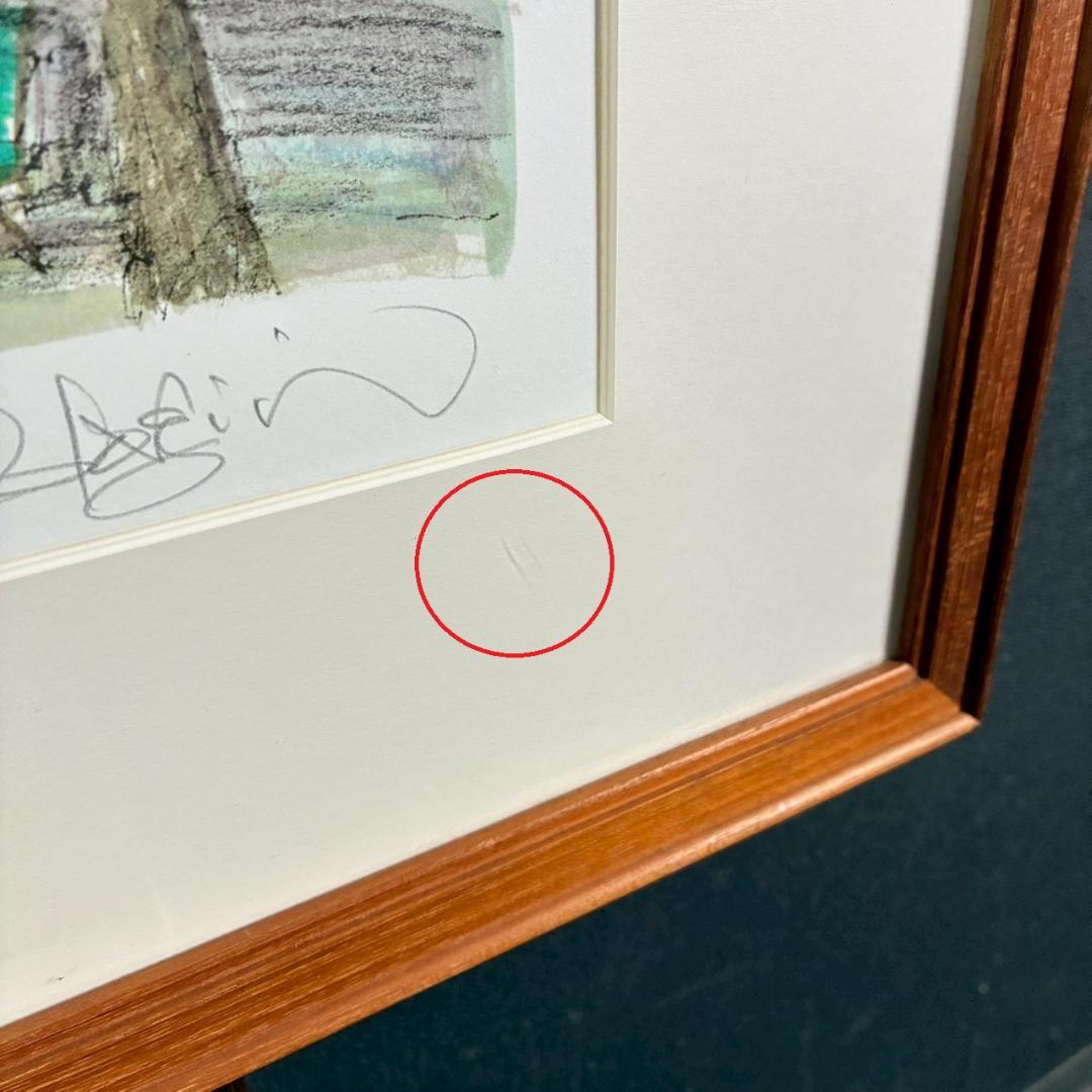 美品 小田切訓「モンマルトルの秋」リトグラフ 直筆サイン入り フランス パリ風景