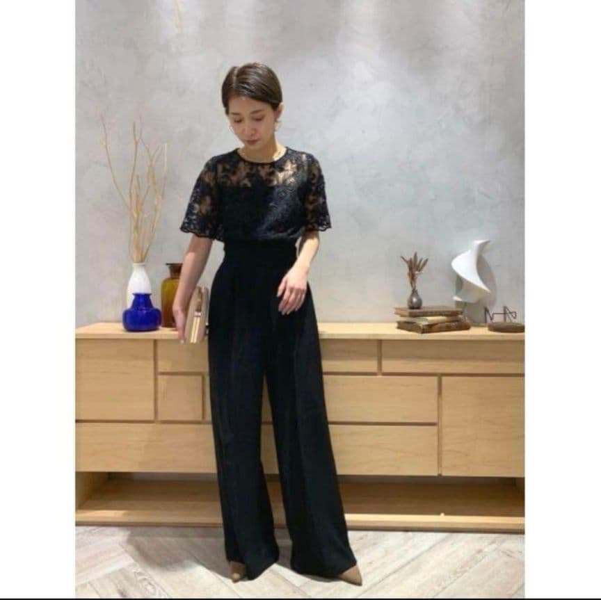 最終値下げ【美品】LAGUNAMOON LADYオーバーレースワイドパンツドレス