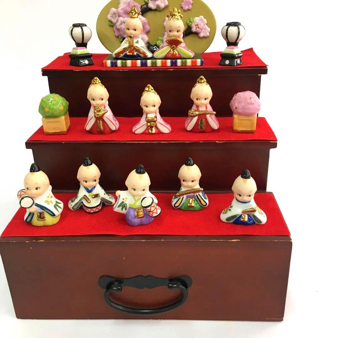 ローズオニールキューピー　お雛様 加藤工芸　　三段雛飾り