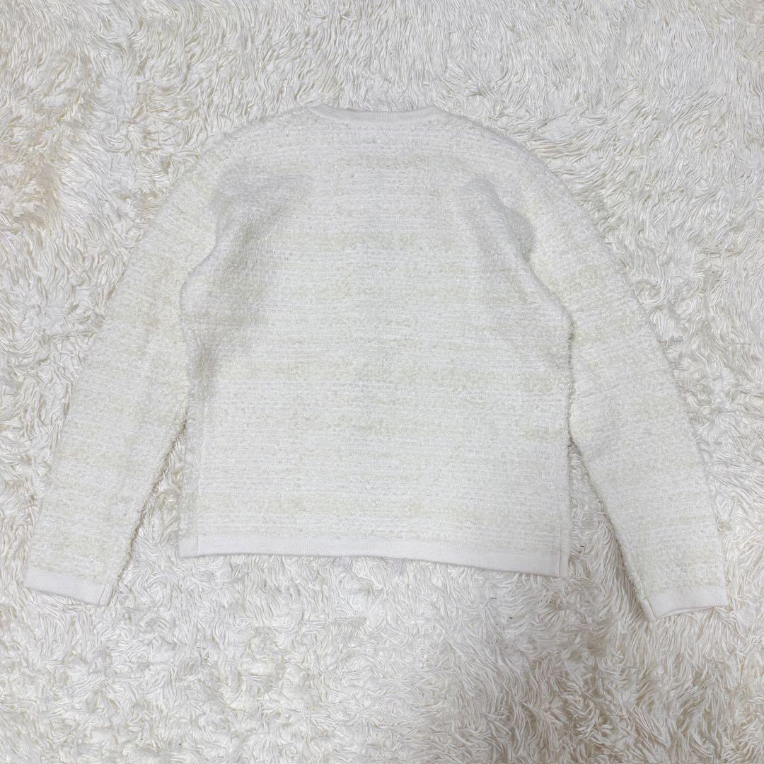 JENNE リボンツイードニットジャケット　M