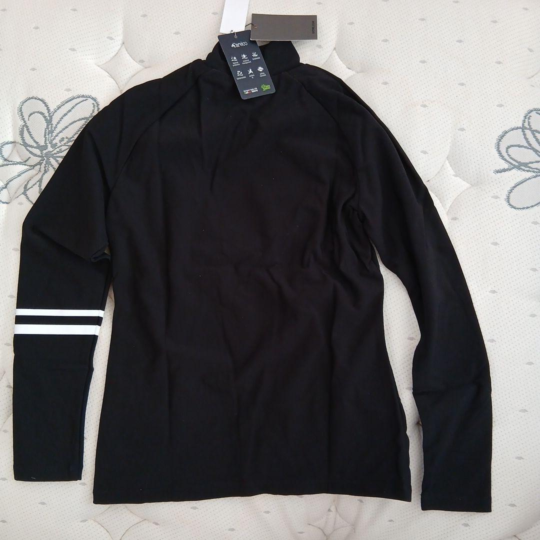 ジーフォアG/FORE の裏起毛モックネック黒