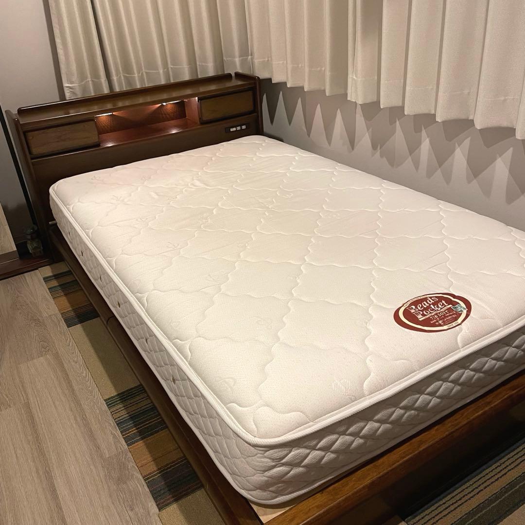 【セミダブル】ベッドフレーム&マットレス