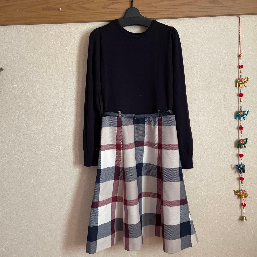 美品ブルーレーベルクレストブリッジワンピース38