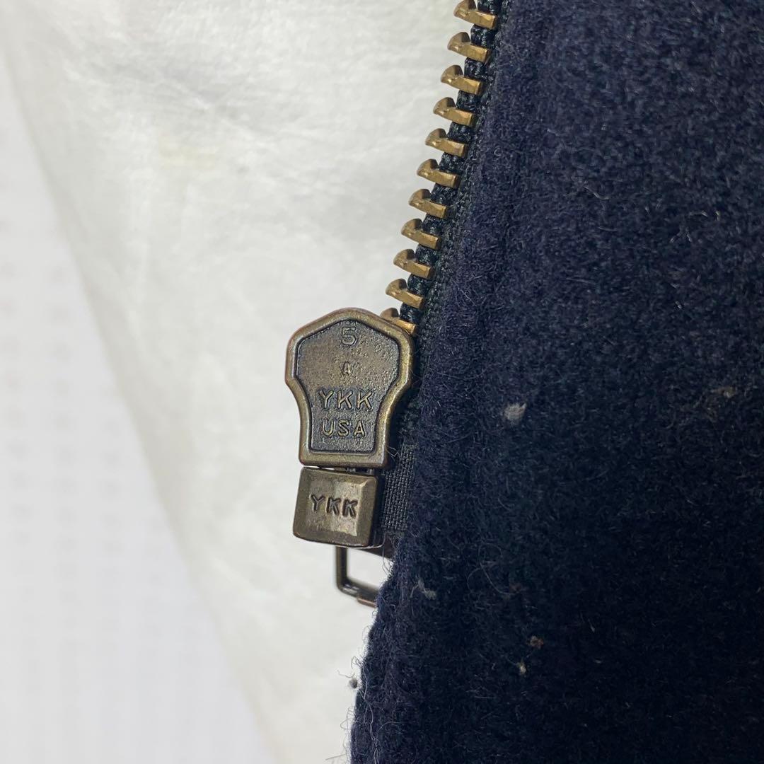 90s mirage ヤンキース スタジャン 袖レザー メルトン カナダ製 紺白