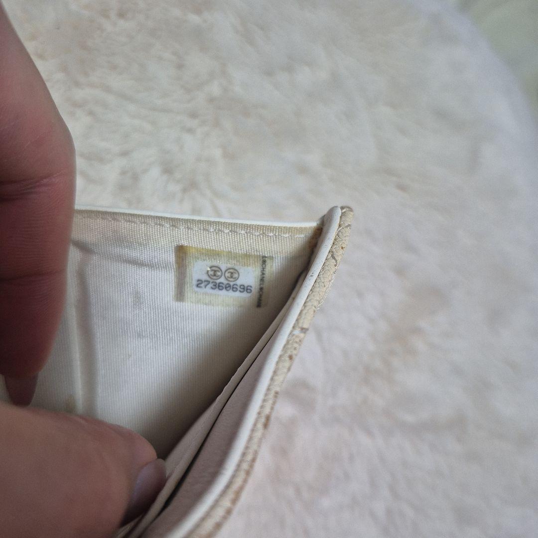 寿*司様 CHANEL アイボリー ボーイシャネル ウォレット キルティング三つ