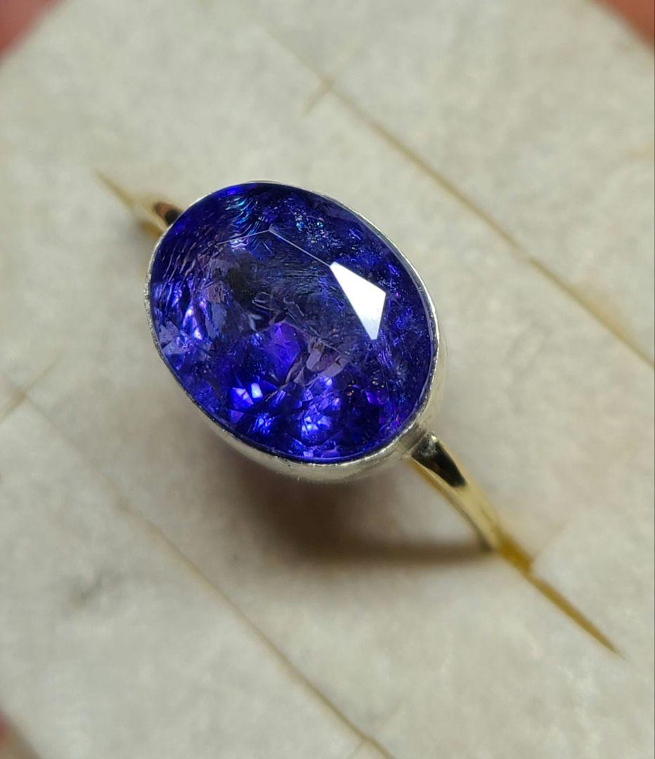 rose_malingレインボーInk入り★タンザニア産タンザナイト★