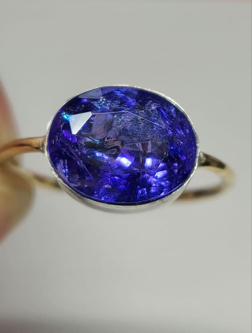 rose_malingレインボーInk入り★タンザニア産タンザナイト★