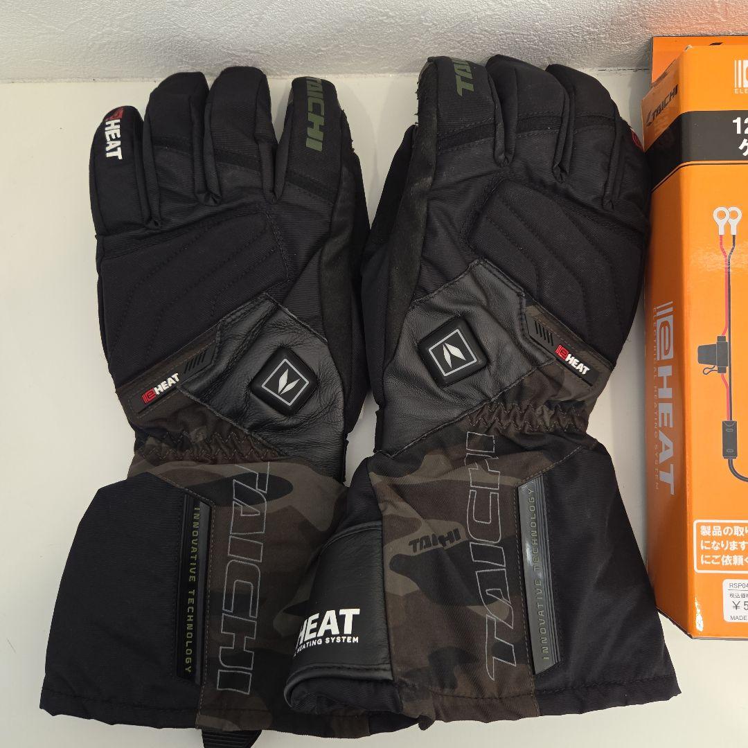 TAICHI eHEAT 12V車両接続ケーブルセット電熱グローブ　Lサイズ