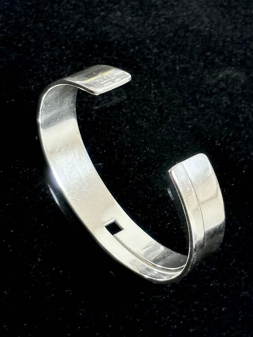 【90s Gucci】Gロゴシルバー925バングル