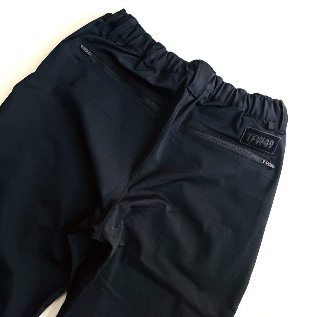 6738【美品】TFW49 アンクルカーゴパンツ　22AW ブラック ゴルフ