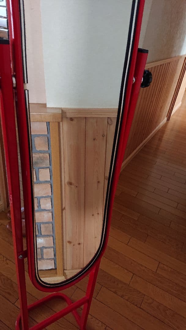 a*4様 80s アイアンフレーム スタンドミラー 姿見レトロポップ　昭和レトロ