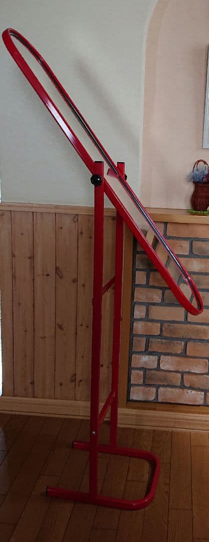 a*4様 80s アイアンフレーム スタンドミラー 姿見レトロポップ　昭和レトロ