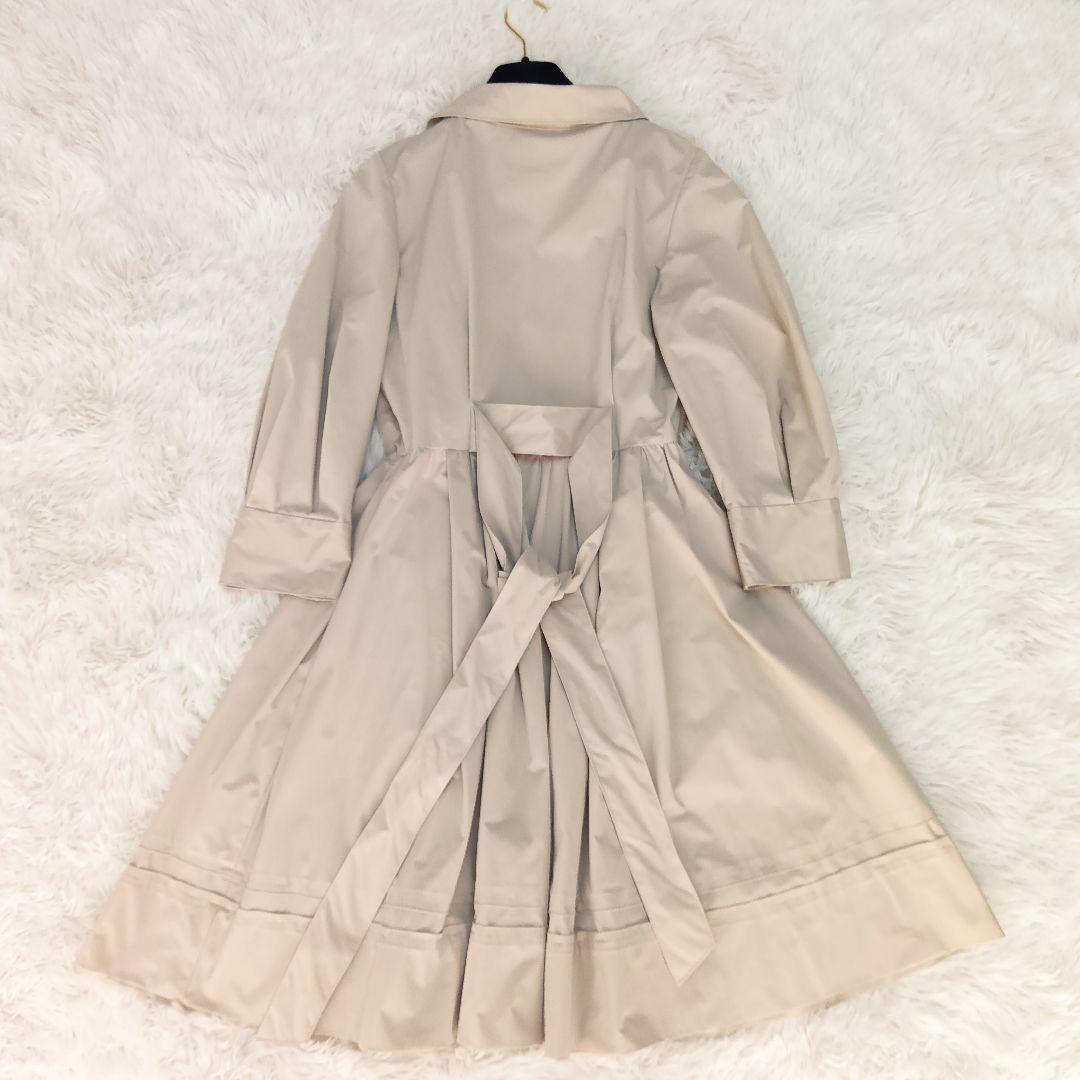 フォクシーニューヨーク スプリングコート ベージュ ベルト フレア