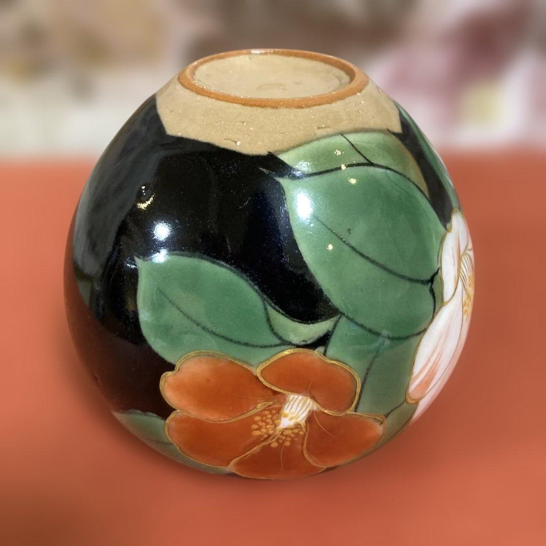 陶葊　京焼　黒地玉湯呑み　年末セール