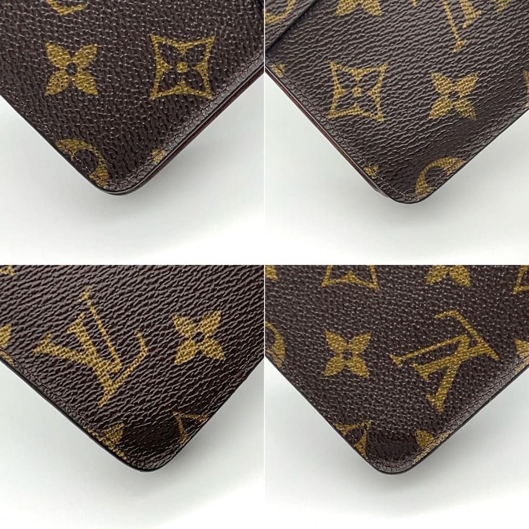 ルイヴィトン モノグラム ポルトパピエジップ 二つ折り財布 パスケース付