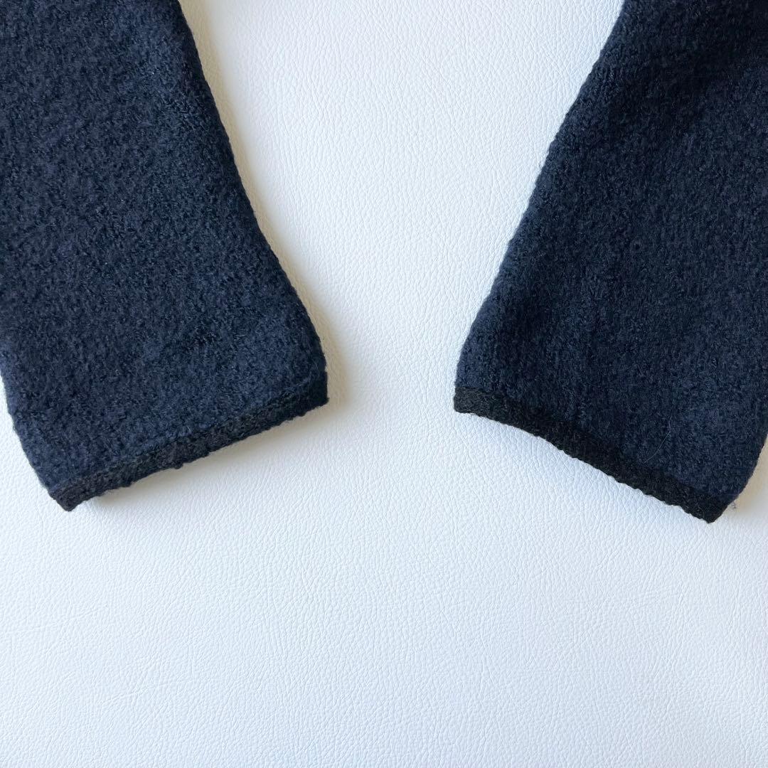 4888【美品】45R ニットジャケット アルパカ umii908 銀ボタン M