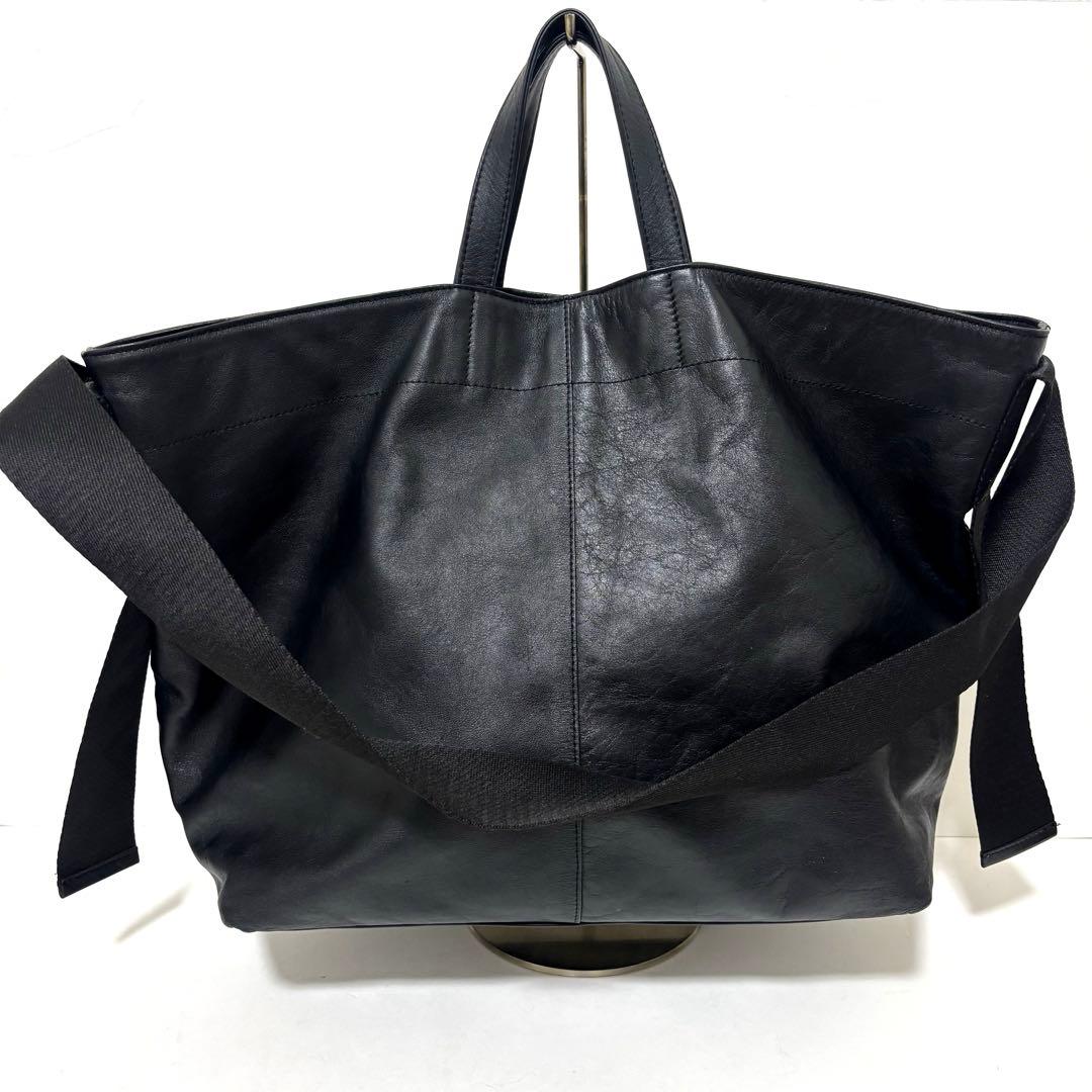 ear PAPILLONNER ワイドテープ トートバッグ L 黒