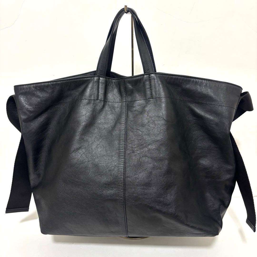 ear PAPILLONNER ワイドテープ トートバッグ L 黒