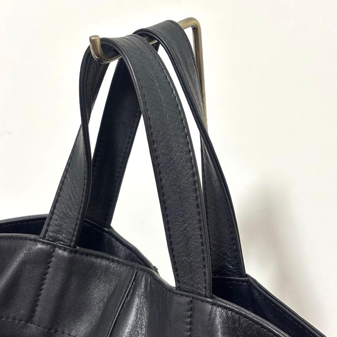 ear PAPILLONNER ワイドテープ トートバッグ L 黒