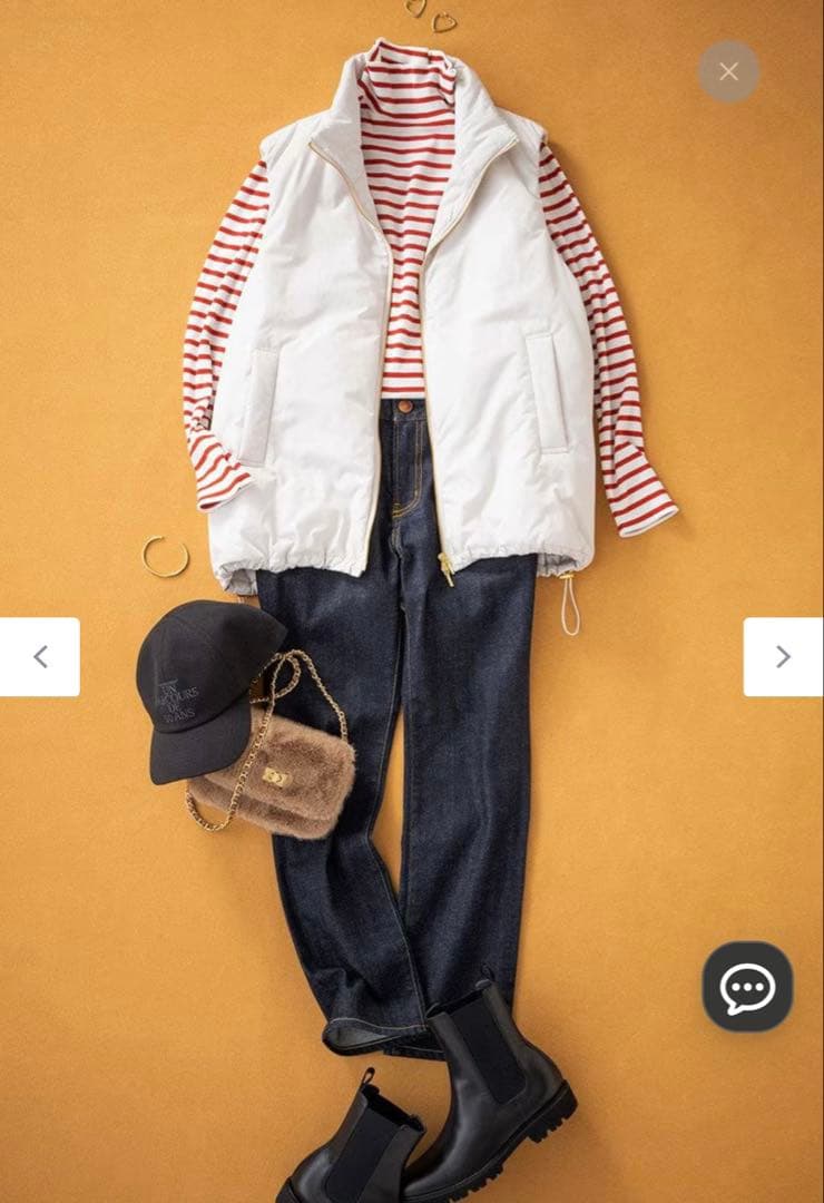 美品 23区 【洗える】中綿パティングベスト