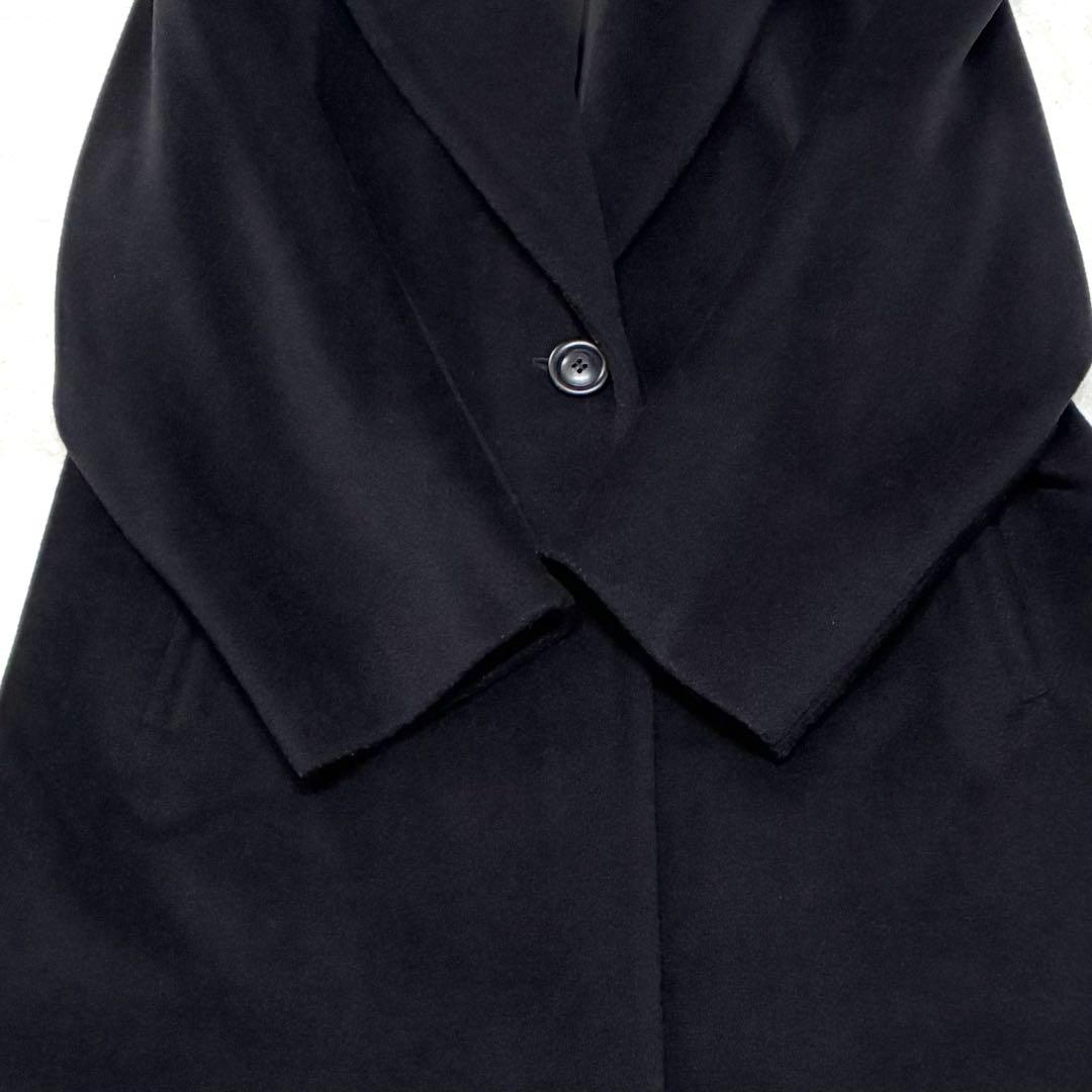 未使用級 マックスマーラ ロングコート 白タグ カシミア ブラック 38