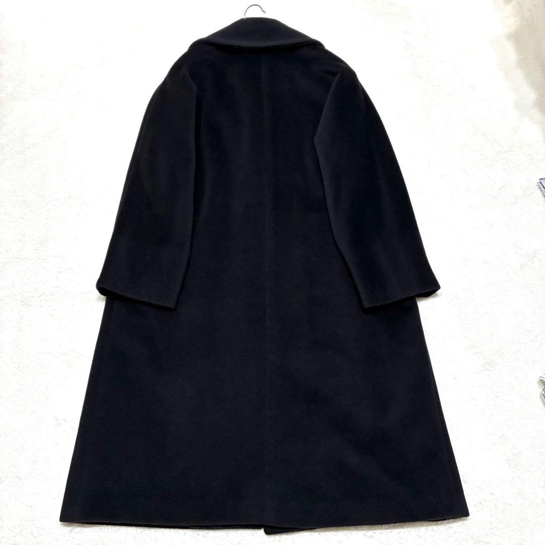 未使用級 マックスマーラ ロングコート 白タグ カシミア ブラック 38