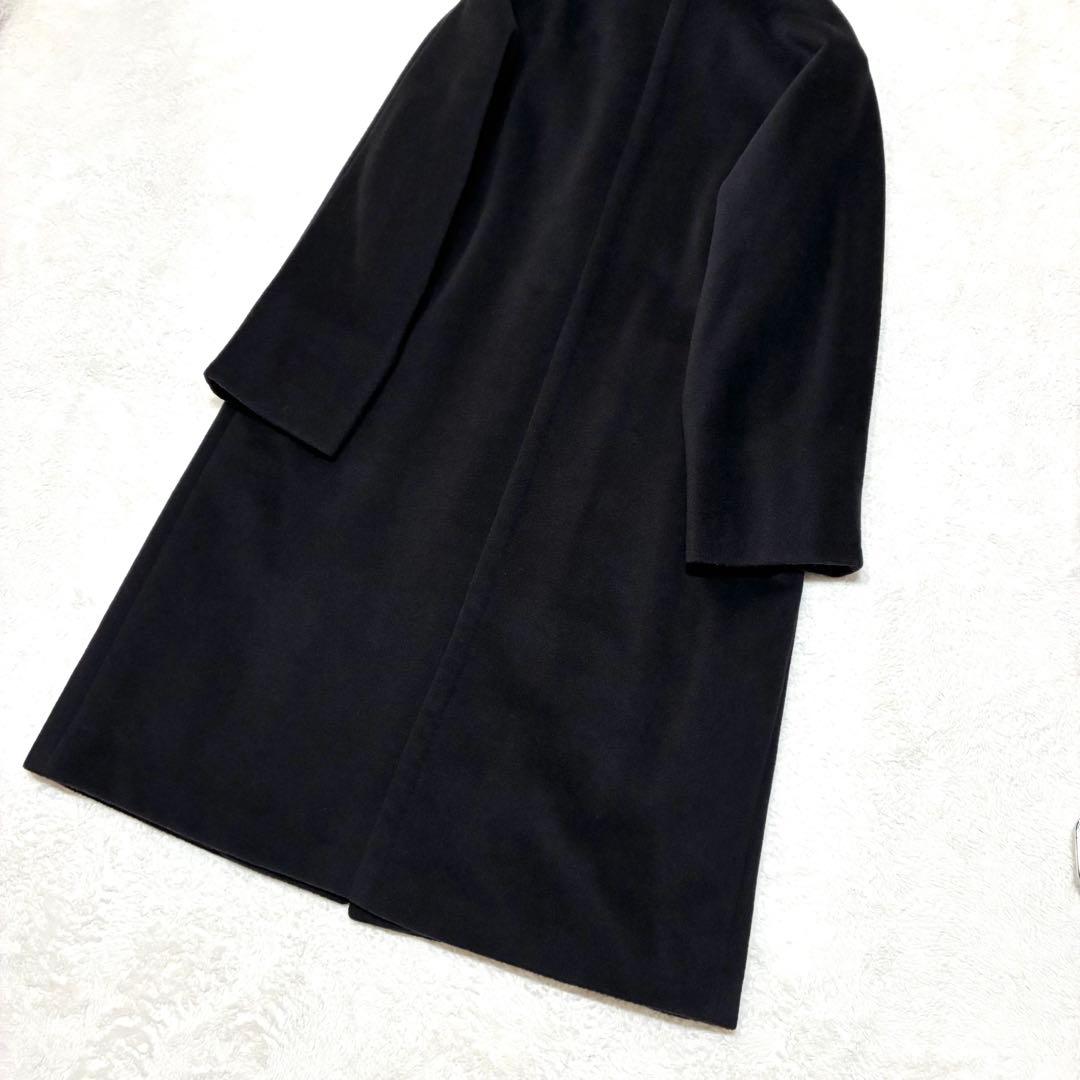 未使用級 マックスマーラ ロングコート 白タグ カシミア ブラック 38