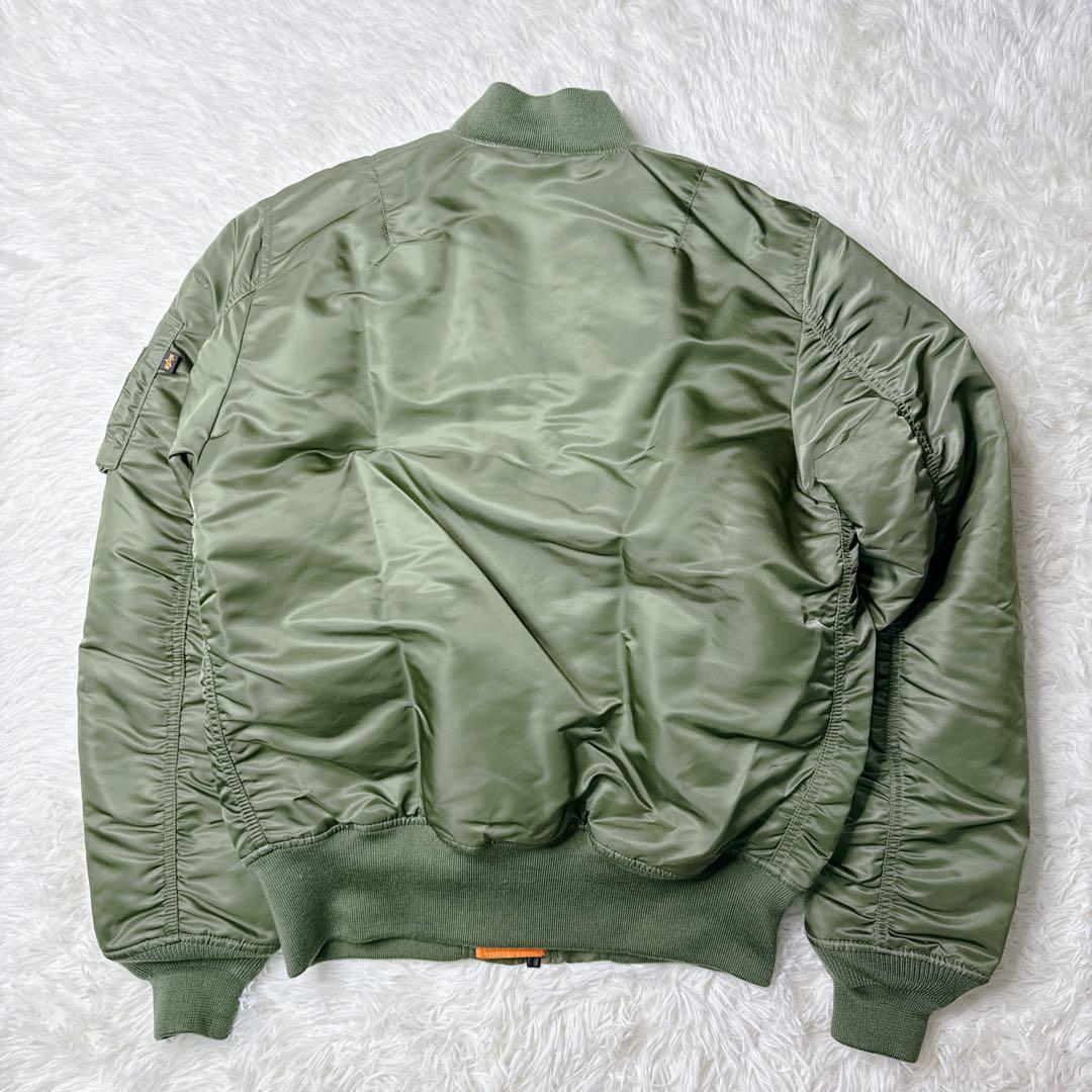 ✨美品✨アルファ MA-1 フライトジャケット 緑 L 中綿 y2k 短丈