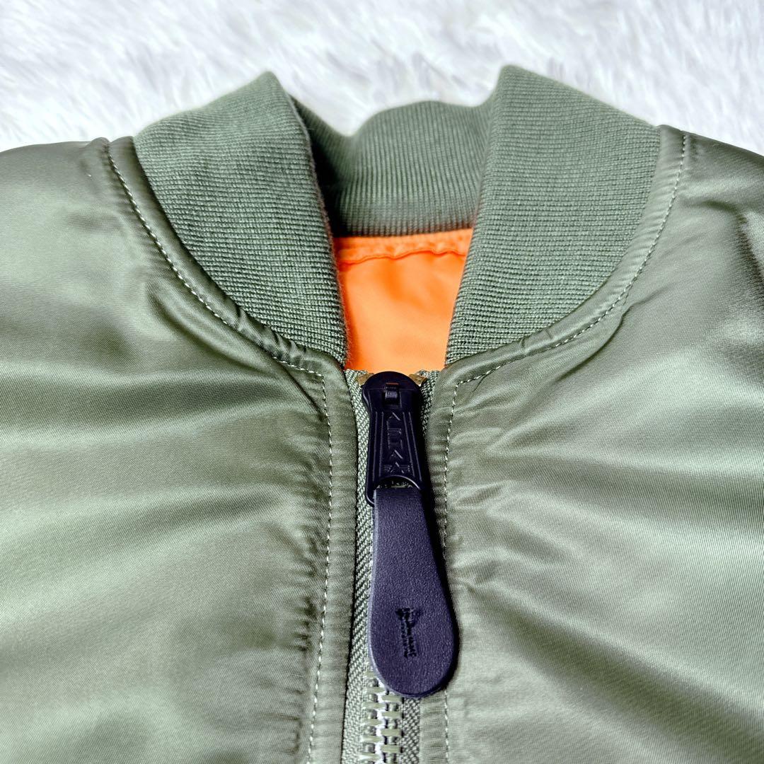 ✨美品✨アルファ MA-1 フライトジャケット 緑 L 中綿 y2k 短丈