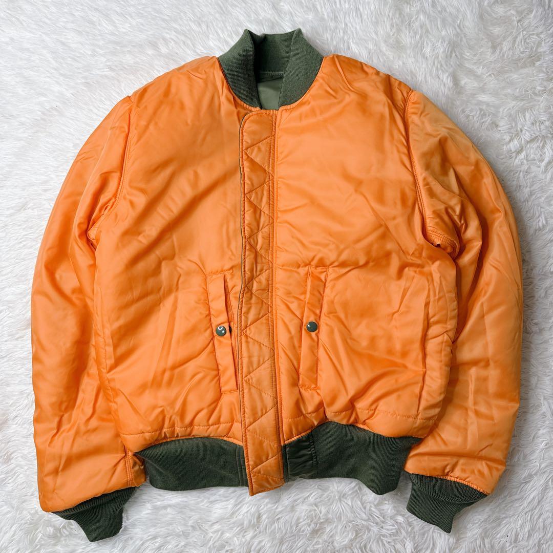 ✨美品✨アルファ MA-1 フライトジャケット 緑 L 中綿 y2k 短丈