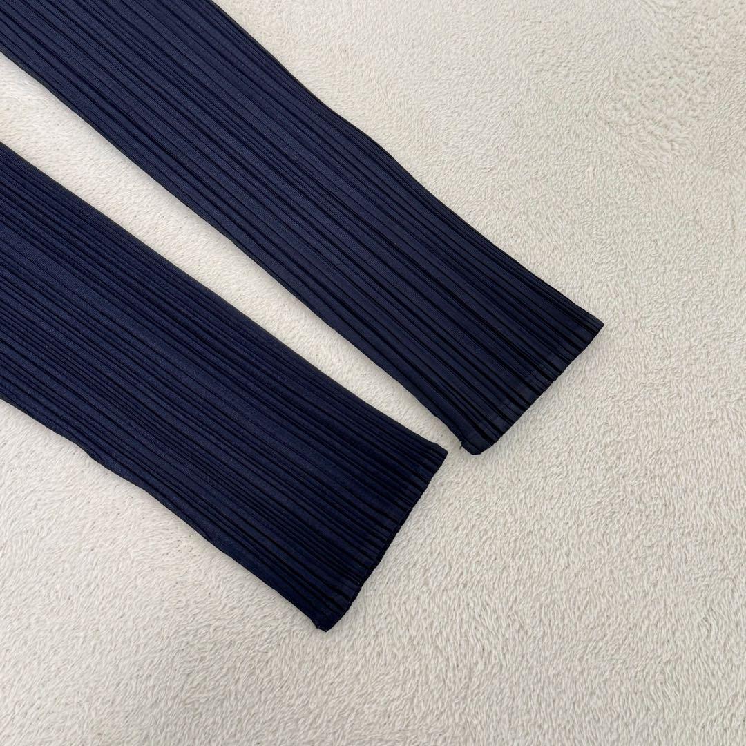 美品✨PLEATS PLEASE プリーツ　ネイビー　XLサイズ 長袖　トップス
