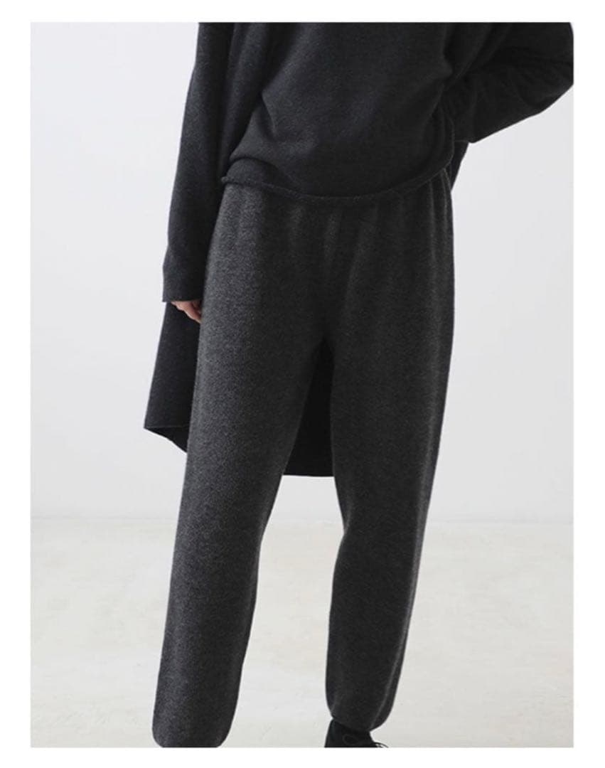 【美品】 evam eva ウール 畦パンツ ニットパンツ ベージュ