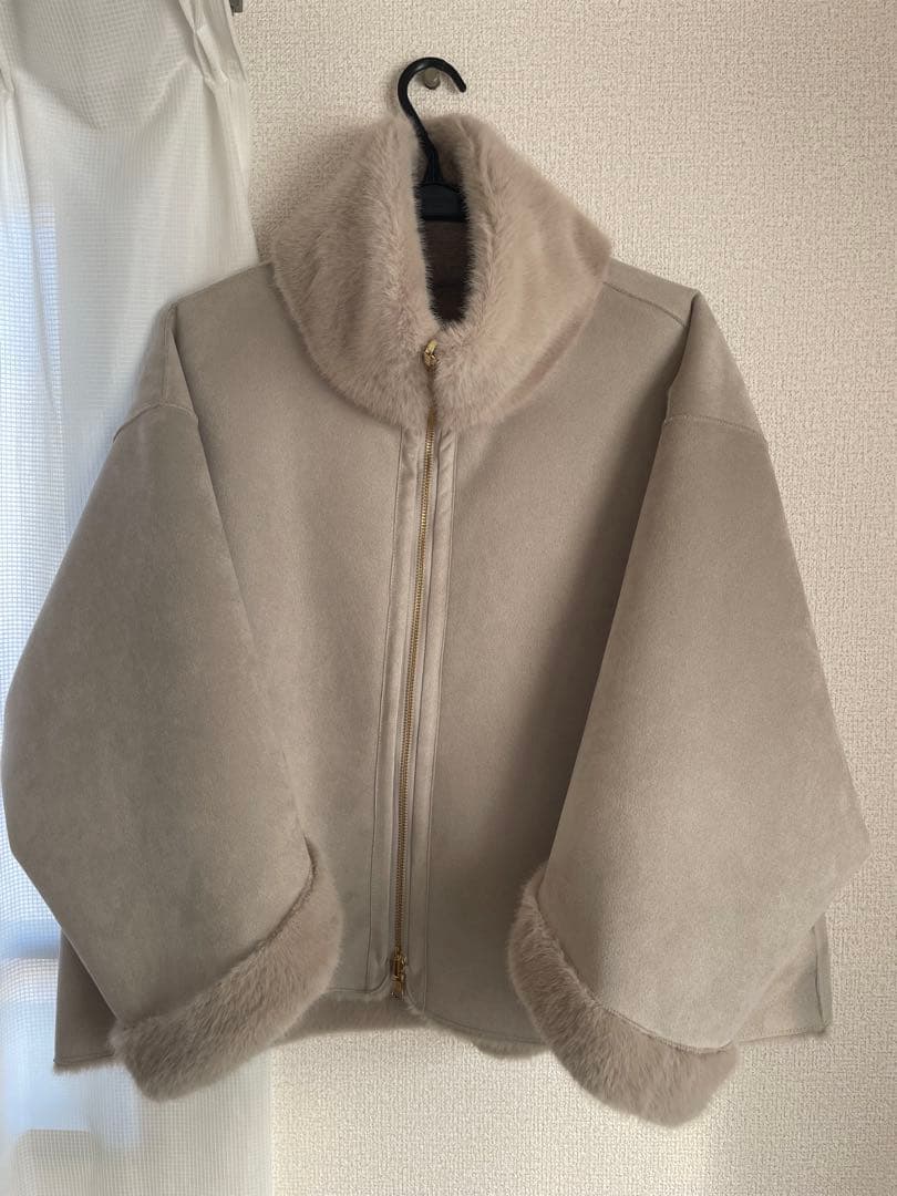 フェイクファーリバーシブルコートDOUDOUドゥドゥ今季今期