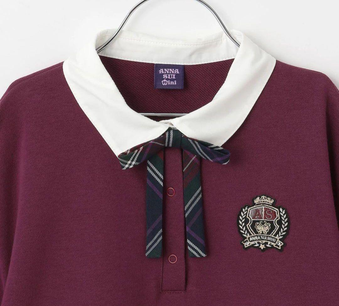 【新品未使用】アナスイミニ　チェックレイヤード風ワンピース【160】