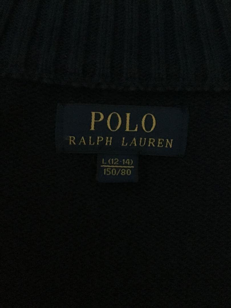 ラルフローレン★ビッグポニー ニット ジャケット ジップアップ ネイビー ピンク