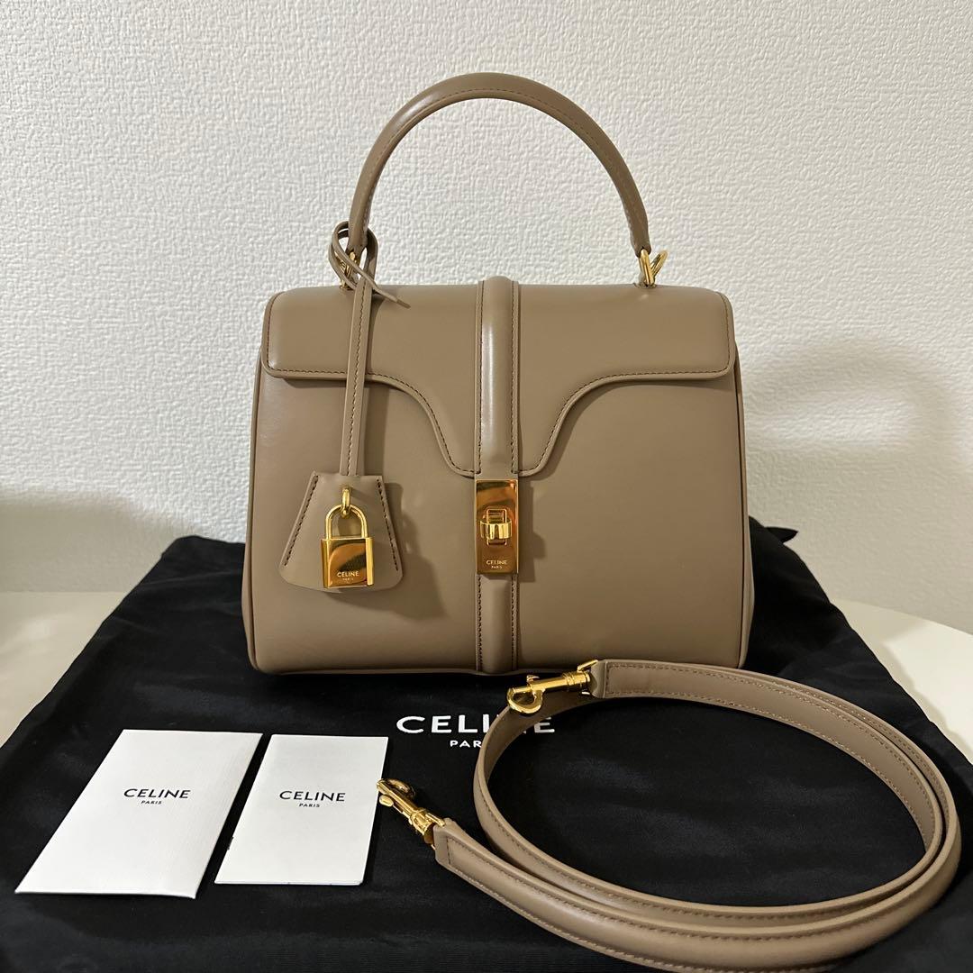celine スモール　セーズ　バッグ　ベージュ系