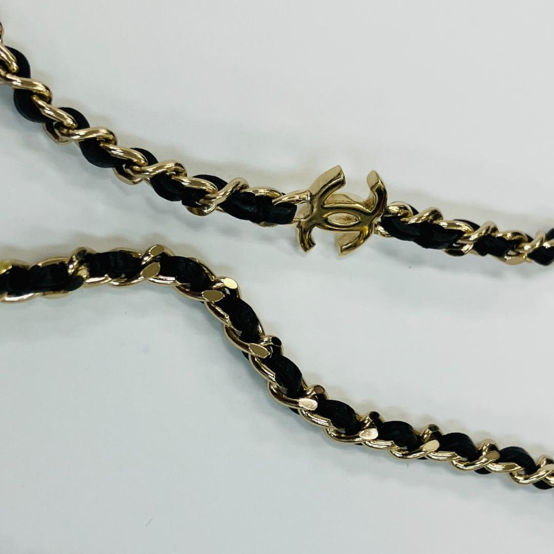 W12-038 CHANEL シャネル チェーン ストラップ ココマーク 金金具
