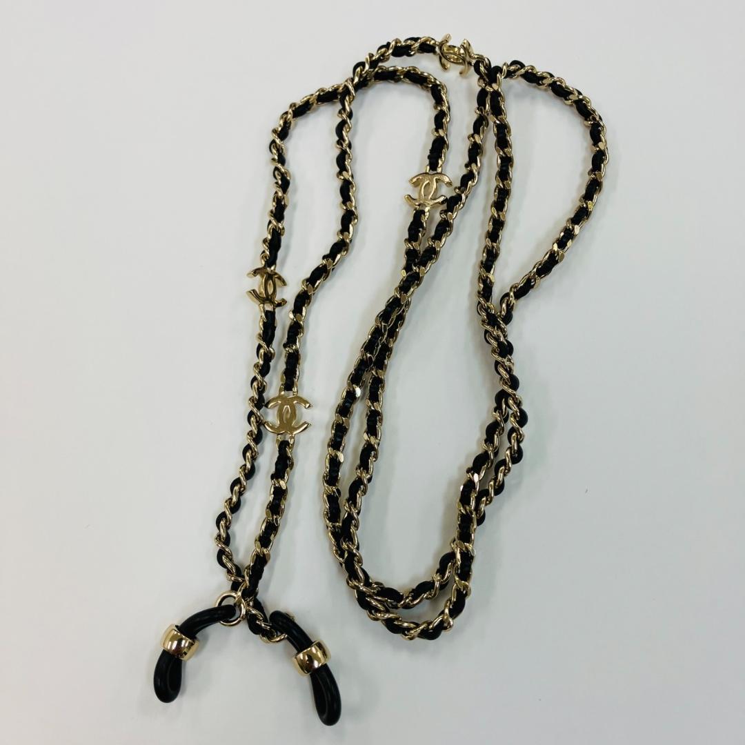 W12-038 CHANEL シャネル チェーン ストラップ ココマーク 金金具