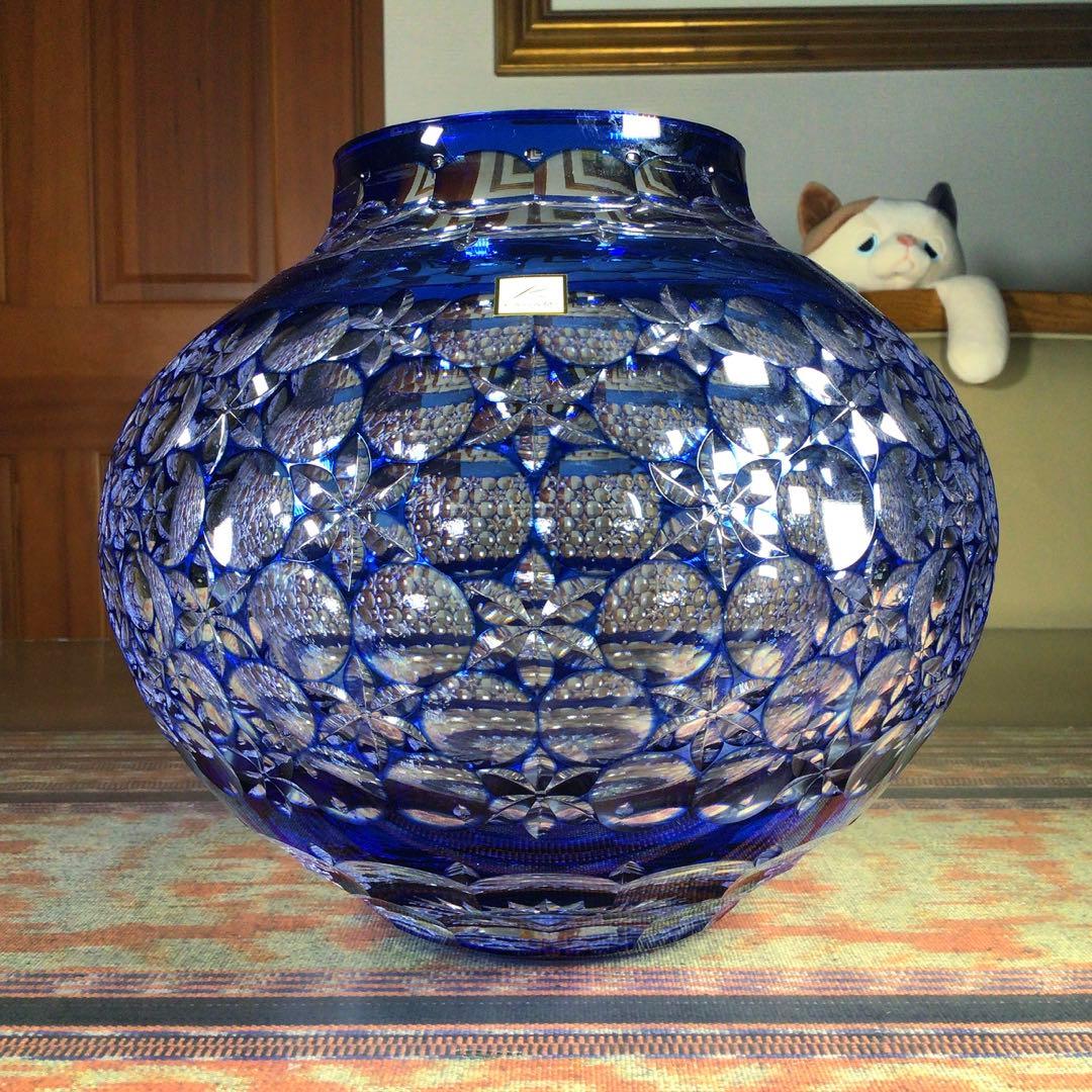 KAGAMI CRYSTAL×篠崎英明　江戸切子　花器　『玉舞』