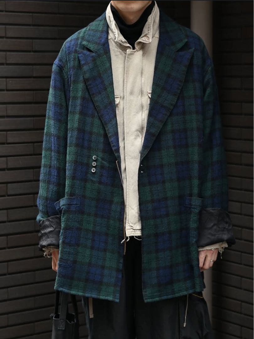 M*e様 barbell object wool coat 25aw