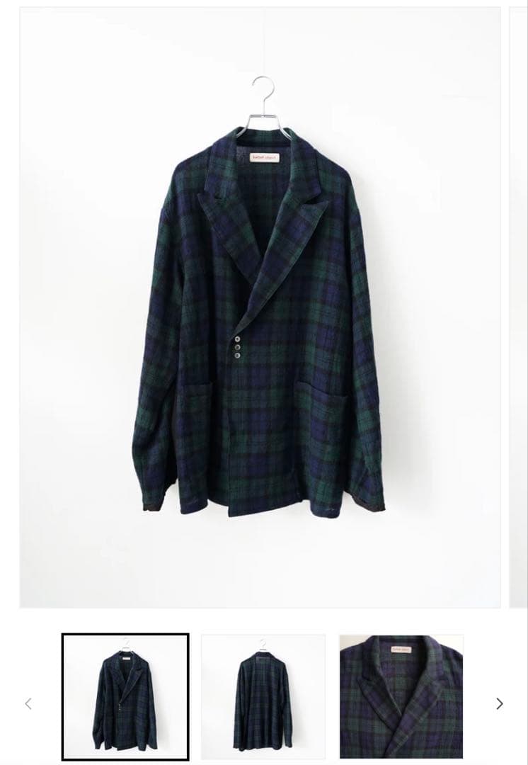 M*e様 barbell object wool coat 25aw