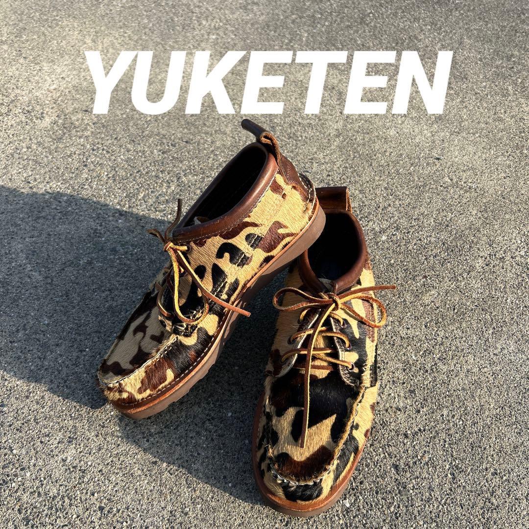 完売品 USA製 YUKETEN 革靴 ハラコ アニマル柄 迷彩柄