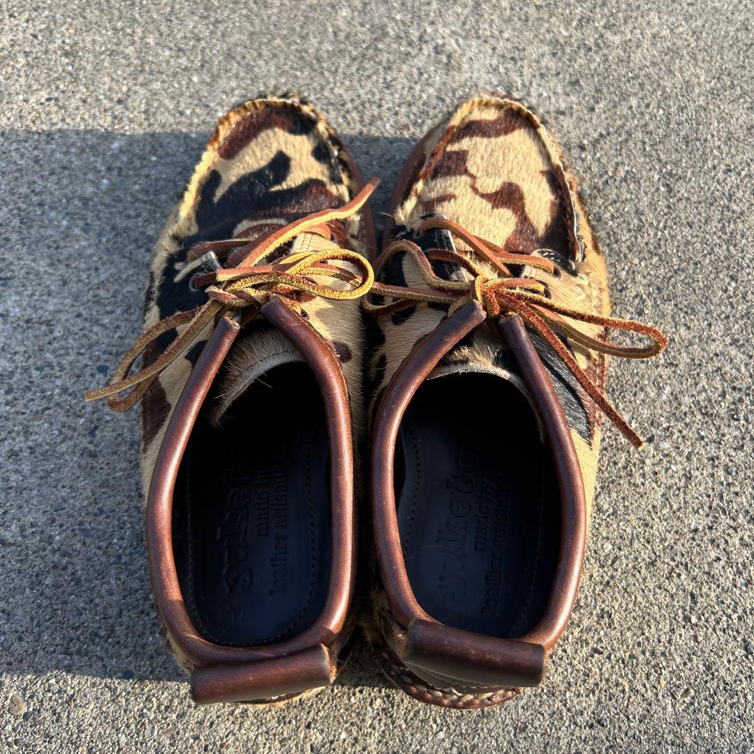 完売品 USA製 YUKETEN 革靴 ハラコ アニマル柄 迷彩柄