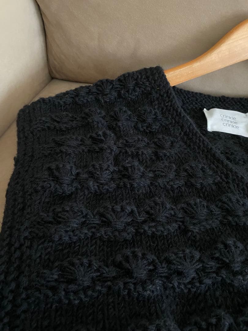 crinkle crinkle crinkle ハンドニット ニットベスト