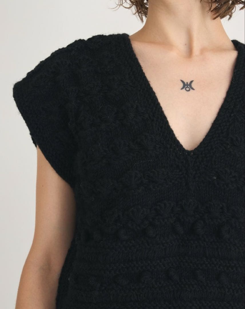 crinkle crinkle crinkle ハンドニット ニットベスト