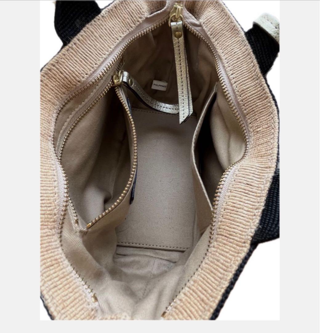 【極美品】VIOLAd'ORO(ヴィオラドーロ) 2WAYミニかごバッグ